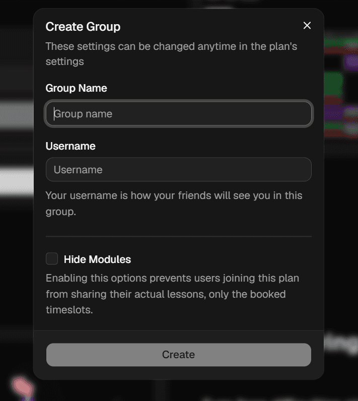 How to create a group